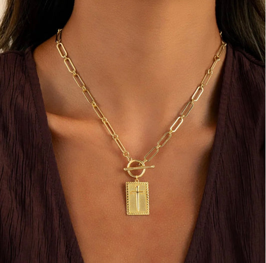 Cross Necklace - gold
