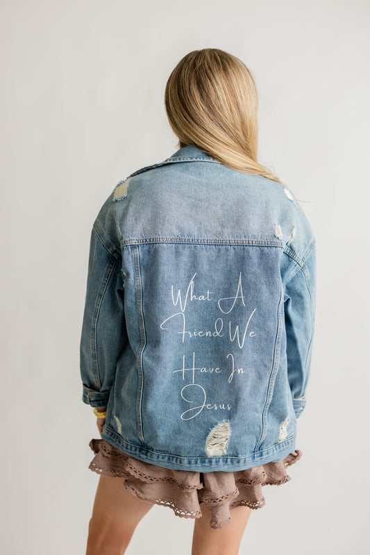 What a Friend We Have in Jesus Oversized Denim