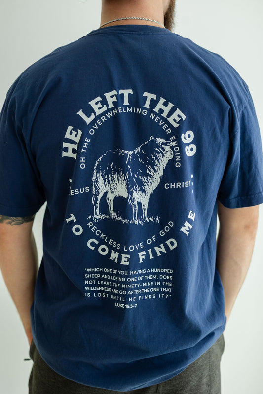 He Left the 99 Tee - Royal Blue