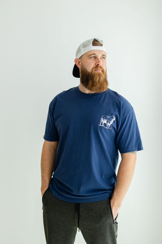 He Left the 99 Tee - Royal Blue